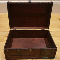 Offre Spéciale Unique Durable Coffre En Bois Vintage Décoratif Pirate Coffre Au Trésor Boîte De Rangement Pour La Décoration