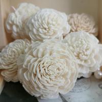 Vente en gros bâton de rotin Bouquet de Magnolia fait à la main Rose en vrac bois artificiel hortensia roseaux diffuseur Sola fleurs pour la décoration