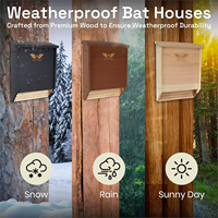 Maison de chauve-souris en bois pour l'extérieur Abri de chauve-souris Nettoyez votre arrière-cour des moustiques Kit de maison de chauve-souris en bois