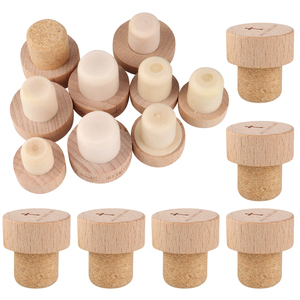 Biểu Tượng Tùy Chỉnh Bằng Gỗ Nút Chai Nút Chai T Hình Dạng Bằng Gỗ Tổng Hợp Chai Rượu Vang Nút Chai Cho Rượu Vodka Whisky Chai - Product Image 2