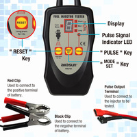 Herramienta de Diagnóstico para Autos ALLOSUN EM276A, Probador de Baterías 12V/24V para Detectar Fugas/Apagones en Inyectores de Combustible, Compatible con Todos los Autos/Camiones