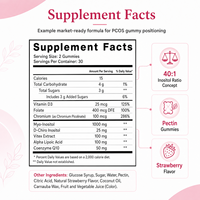 Gummies de soutien SOPK en marque blanche, vente en gros, OEM, supplément d'équilibre hormonal pour femmes, bien-être métabolique, fabricant de gummies