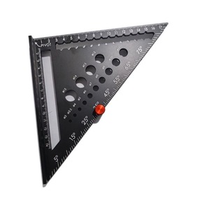 Aluminum Alloy Woodworking <b>Set</b> <b>Square</b> 7 Inch Right Angle Ruler With Perforated Holes And Table Clip For Precision Measuring - Product Image 1