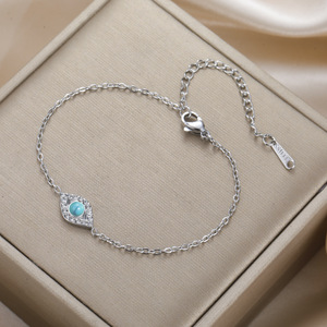 สร้อยข้อมือสแตนเลสสตีลชุบทอง 304L PVD ประดับจี้รูปดวงตาปีศาจสำหรับผู้หญิง ของขวัญสำหรับเทศกาล - Product Image 6