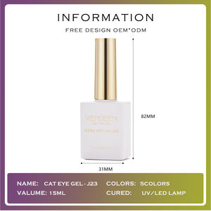 เจลทาเล็บทับทิมรูปแมวทำจากแก้วพายผลไม้เกรดสูงพร้อมโคมไฟ LED พิเศษ2025ใหม่ - Product Image 3