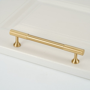 Vintage Furniture Hardware Solid Drawer Pulls <strong>Knobs</strong> Linear Straight Stripe Brass Kitchen <strong>Door</strong> Cabinet Handles - Product Image 5