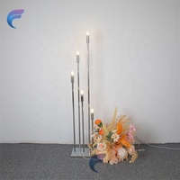 Lámpara de pie decorativa cuadrada de hierro dorado para escenario de bodas, guía de camino y decoración festiva para iluminación de bodas