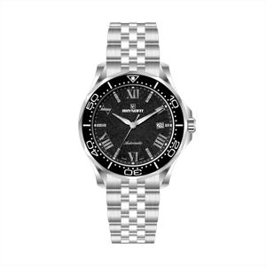 Reloj con Esfera con Patrón de Sol en Relieve, Caja de Forma Irregular, Brazalete de Acero Inoxidable Cepillado y Pulido, Movimiento Automático ETA 2824 - Product Image 4