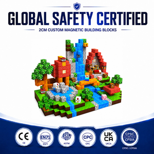 Blocs de construction magnétiques pour enfants, jouets sensoriels et jeux éducatifs, cadeaux, ensemble de blocs magnétiques créatifs pour enfants de 3 ans et plus - Product Image 1