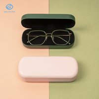 Vente chaude Étui à lunettes personnalisé avec logo portable en cuir PU de couleur bonbon pour lunettes de vue et lunettes de soleil