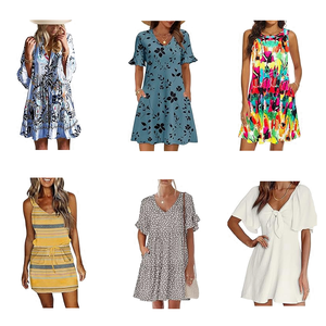 Venta al por Mayor de Ropa de Algodón/Poliéster en Liquidación, Descuento de Fábrica, Fardos Surtidos al por Mayor, Vestidos para Mujer Sin Marca - Product Image 2