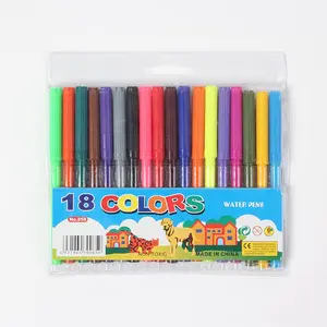 Cheap price Water Colors Children Felt Tip Marker 10 12 24 Colors Custom Washable Watercolor Marker Pen