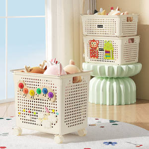 Boîte de rangement pour jouets d'enfants, vêtements de bébé et collations avec roulettes, grande capacité, organisateur domestique - Product Image 2