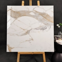 Dalle de marbre blanc Jazz avec veines grises, polie, en pierre naturelle, 60x60 80x80mm, pour sol et mur
