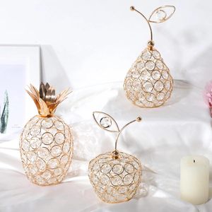 New Creative Crystal Apple Snow Pear Pineapple Shape Home Decoration <b>Ornaments</b> Nordic Luxury <b>Wedding</b> Fruit Crafts Tabletop - Product Image 5