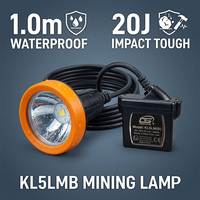 Lampe de mineur rechargeable KL5LMB à haute luminosité 20000 lux, lampe de casque de mineur, lampe frontale de mineur
