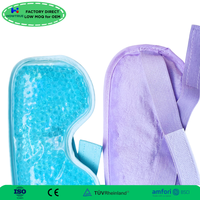 Masque oculaire de sommeil double face en peluche douce pour la thérapie par le froid, les soins de santé et le soulagement du stress, avec perles de gel PVC, compresse froide et massage