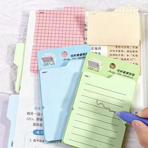 Soft Color Foldable Memo Pads 50 Each Multi-Color Dots/Lines/Grids/Blank Patterns Self-Adhesive Office Study - Product Image 6