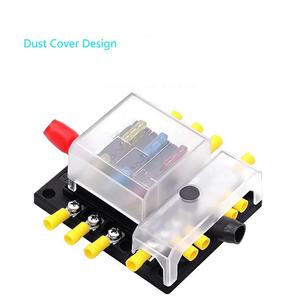 6 vie fusibile B porta blocco fusibile, 6 circuito dado a vite terminale W/Bus negativo 5A 10A 15A 20A fusibili liberi, con indicatore a LED - Product Image 4