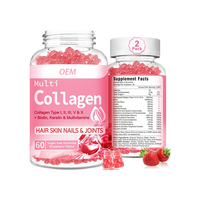Collagène en vrac pour la croissance des cheveux, étiquette OEM, bonbons au collagène, bonbons végétaliens, suppléments multi-vitamines B12 B7, barbe en vrac pour adultes