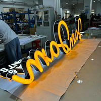 Papan Reklame LED Custom, Huruf Saluran Akrilik 3D Bercahaya, Papan Reklame Elektronik 3D