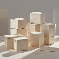 Boîte cosmétique personnalisée de luxe en carton style cartonnette, marron/blanc, pour crème et soins de la peau, avec pelliculage mat, carton pliable recyclable