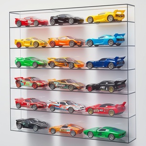 Clear Customized Color & Size Wall Mounted Acrylic <b>Model</b> Car Collectible Display Cabinet with Customized Logo Made in America - Product Image 2