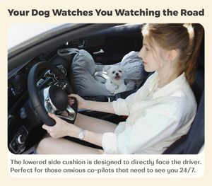 Cotton Booster Seat für kleine und mittlere Hunde <span class=keywords><strong>Awesome</strong></span> Travel Carrier Bed mit Animal Print Pattern Solid Puppy Car Seat - Product Image 2