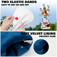 Housse de tête de club de golf sur mesure, logo personnalisé, housses de tête de driver de golf, broderie, housses de tête de golf amusantes