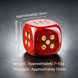 Dados Modernos Portátiles de Piedra Natural de 16 mm, Grabados con Láser, Bordes Redondeados, Estilo Europeo y Americano, Juegos de Mesa de Mahjong - Product Image 5