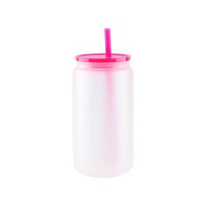 Gobelet de 16 oz pour sublimation, bouteille d'eau en verre dépoli de 16 oz avec couvercle en PP - Product Image 3