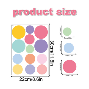 Adesivi <span class=keywords><strong>murali</strong></span> a 13 pz/set a <span class=keywords><strong>pois</strong></span> rimovibili adesivi <span class=keywords><strong>murali</strong></span> colorati per asilo nido camera da letto soggiorno decorazioni in vinile adesivi <span class=keywords><strong>murali</strong></span> - Product Image 3