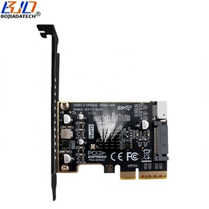 Kartu Adaptor Ekspansi 2026 Baru 20Gbps GEN2 USB <span class=keywords><strong>3.2</strong></span> Tipe-E ke PCI-E 4XPCIe X4 dengan Chip ASM3242 Tipe-C Depan untuk Desktop - Product Image 3