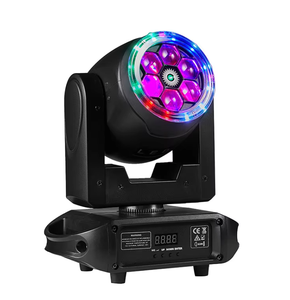 Lumière de scène <span class=keywords><strong>LED</strong></span> RGBW à petite tête mobile 6*15w, boîtes de nuit, fêtes de famille, bars de karaoké, effet arc-en-ciel de <span class=keywords><strong>220</strong></span> volts - Product Image 3