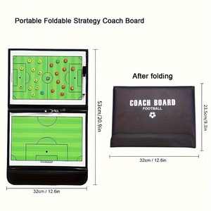 Tableau tactique de football magnétique pliable en 2 parties, coloré, pour entraînement et démonstration, tableau de commande pour entraîneur de football - Product Image 3