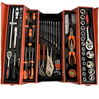 Juego de Herramientas de Reparación de Automóviles Multifuncional Plegable y Portátil de 85 Piezas, Juego de Llaves de Acero al Cromo Vanadio de Alta Calidad, Caja de Herramientas Resistente