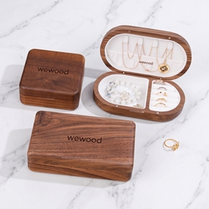Personalized Wooden Jewelry <b>Box</b> Engraved, Custom Travel Jewelry Case, <b>Bridesmaid</b> & Bridal Party <b>Gift</b> for Women - Product Image 1