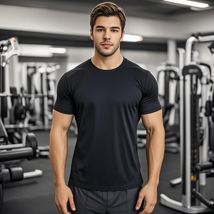 Camisetas Deportivas Personalizadas con Cuello Redondo, de Algodón y Poliéster, Transpirables, de Secado Rápido, de Alta Calidad, de Manga Corta para Hombre - Product Image 2