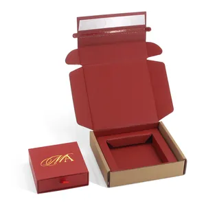 Imballaggio interno della scatola di spedizione del bollettino dei gioielli delle strisce adesive dello strappo del cartone di carta su ordinazione con il vostro logo