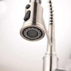 Grifo Mezclador de Cocina de Diseño Moderno, Níquel Cepillado, con Rociador Extraíble, Monomando, Sin Contacto, Montaje en Encimera, 1 Agujero - Product Image 2