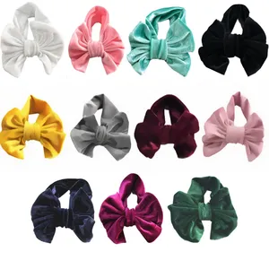 Fashion Infant Velvet Big Bow <strong>Headbands</strong> Kids Wide Bowknot Elastic Band Toddler Girls Turban <strong>Baby</strong> Hair Accessories <strong>Headband</strong> - Product Image 4