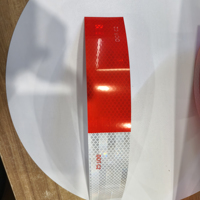 FMVSS-108 DOT-C2 Rot-Weiß Reflektierender Aufkleber für Amerikanische LKWs, Hochreflektierend, Witterungsbeständiges Markierungsband