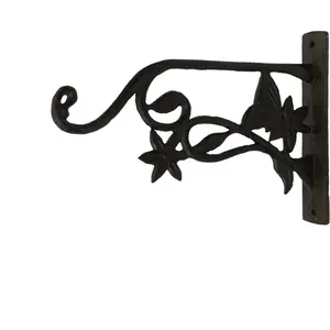 ヨーロピアンスタイルの壁掛け植木鉢ブラケット鉄フラワースタンドバルコニー家の装飾鉄植物ポットフックハンギングプランター