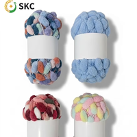 Fancy Style Slub Yarn Eco-Friendly Anti-Pilling Ring Spun Polyester Yarn for Hand Knitting & Crochet