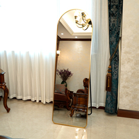 Miroir de luxe avec cadre en or pour décoration murale de salon-Style moderne, artisanat de qualité supérieure et construction durable