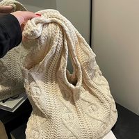 Tas Selempang Rajut Wanita, Tas Pantai Musim Panas, Tas Tangan Boho Kasual, Dompet Liburan, Buatan Cina, Tanpa Penutup
