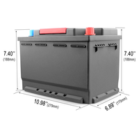 Baterai Lithium Penyimpanan Energi LiFePO4 12.8v 70Ah 820CCA Berkualitas Tinggi 3000 Siklus untuk Mobil, Golf Cart, dan Kapal