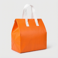 Sacs isothermes jetables recyclables en gros, avec poignée en aluminium, personnalisables, durables, isolés, pour plats chauds/froids à emporter
