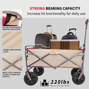 Multipurpose <b>Folding</b> Beach <b>Trolley</b> <b>Cart</b> Camping Ca Foldable Camping <b>Cart</b> Camping <b>Folding</b> Wagon Beach <b>Cart</b> - Product Image 4
