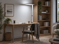 Lampe de sol LED pour le soin des yeux avec lumière à spectre complet, corps en alliage d'aluminium, luminosité et température de couleur réglables pour la chambre à coucher
